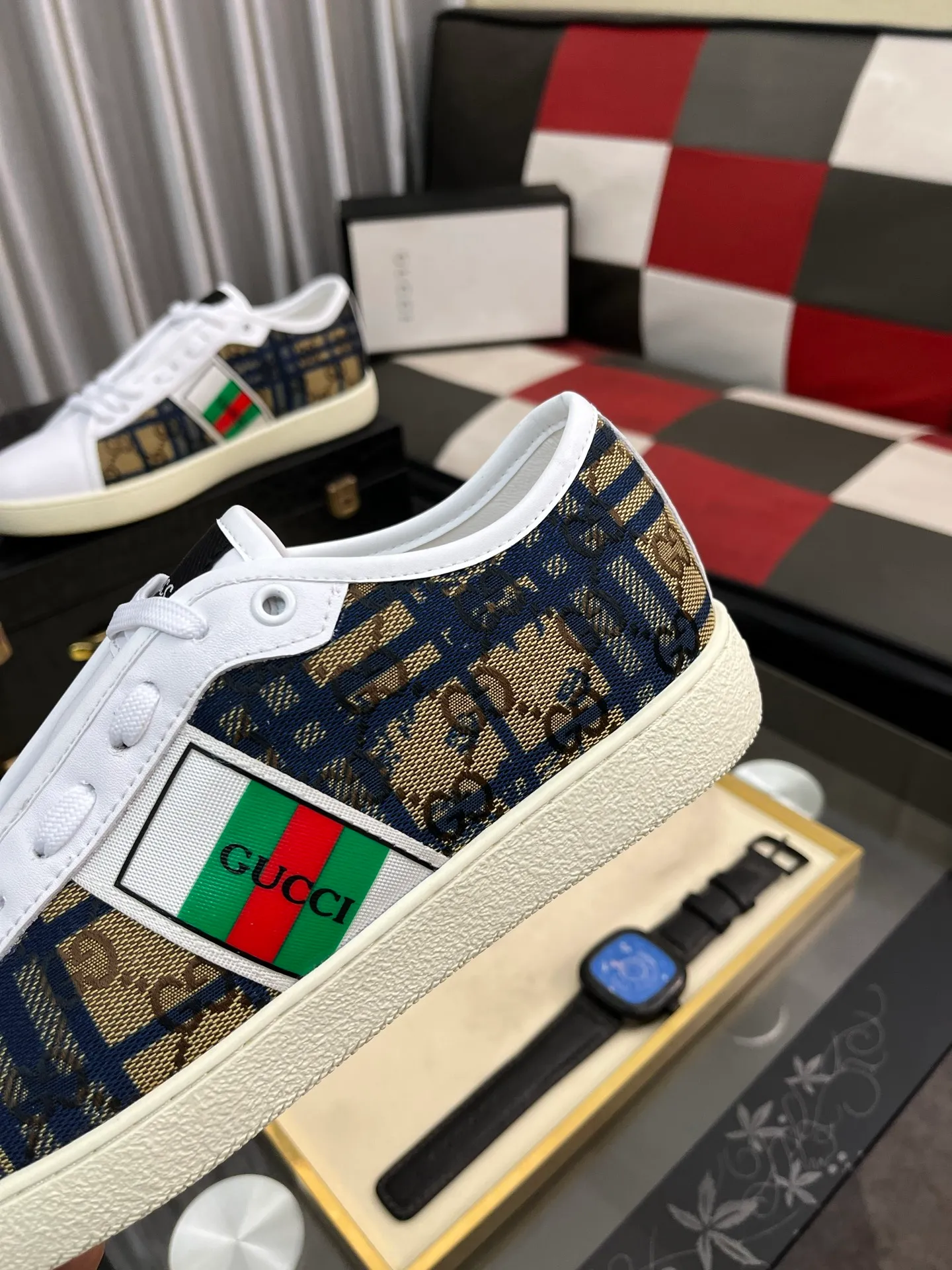 Men's Men's Shoes💰400⌚️⌚️" GUCCI" New official website • Same style, latest • hot style casual shoes, top brand [seduce] luxury ~ purchasing agency, top ~ quality. Products sold at the counter [strong] Original embossed calfskin fabric ➕ Comfortable sheepskin lining, code number: 38-443️⃣colors available